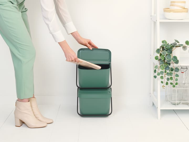 Sort & Go balde de lixo empilhável 20 L, Verde abeto Brabantia