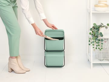 Sort & Go balde de lixo empilhável 20 L - Verde jade - Brabantia