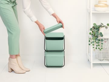 Sort & Go balde de lixo empilhável 20 L - Verde jade - Brabantia