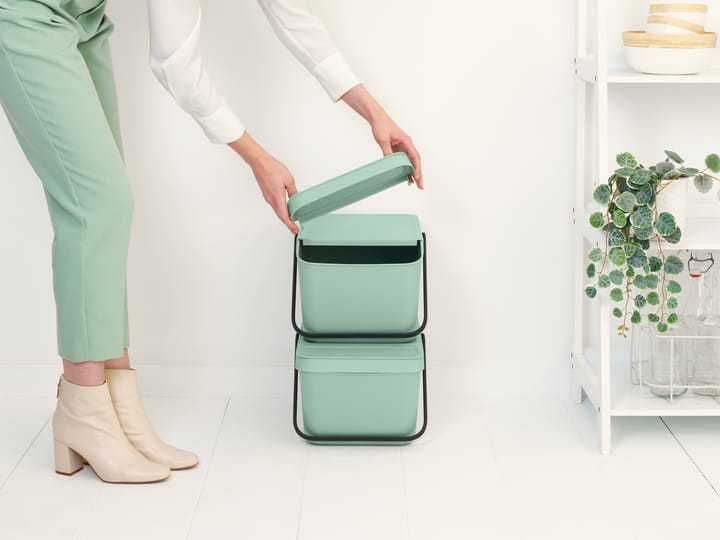 Sort & Go balde de lixo empilhável 20 L, Verde jade Brabantia