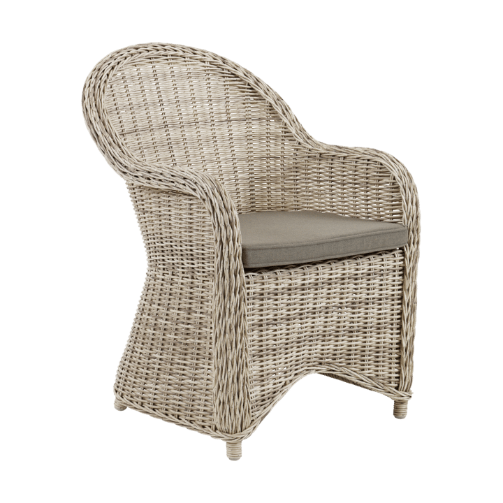 Cadeira de braços Paulina com almofada de assento, Beige-beige Brafab