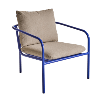 Poltrona Bendt lounge - Teddy beige-indigo blue - Brafab