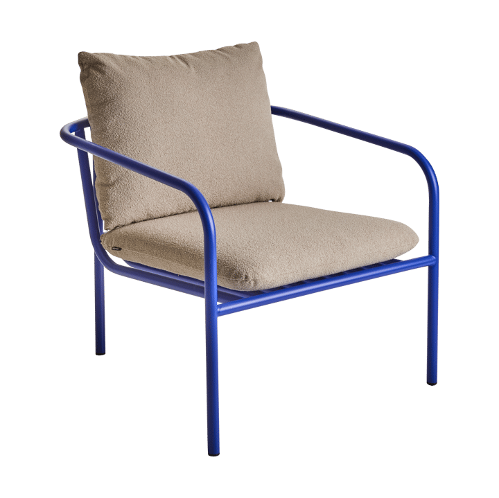 Poltrona Bendt lounge, Teddy beige-indigo blue Brafab