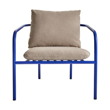 Poltrona Bendt lounge - Teddy beige-indigo blue - Brafab