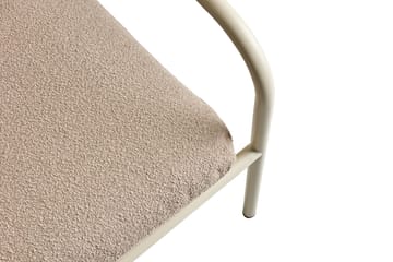 Poltrona Bendt lounge - Teddy beige-pearl white - Brafab