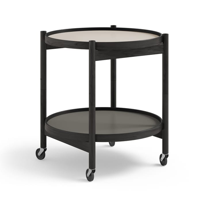 Carrinho de mesa Modelo 50 Bølling Tray , Pedra, estrutura de carvalho preto lacado  Brdr. Krüger