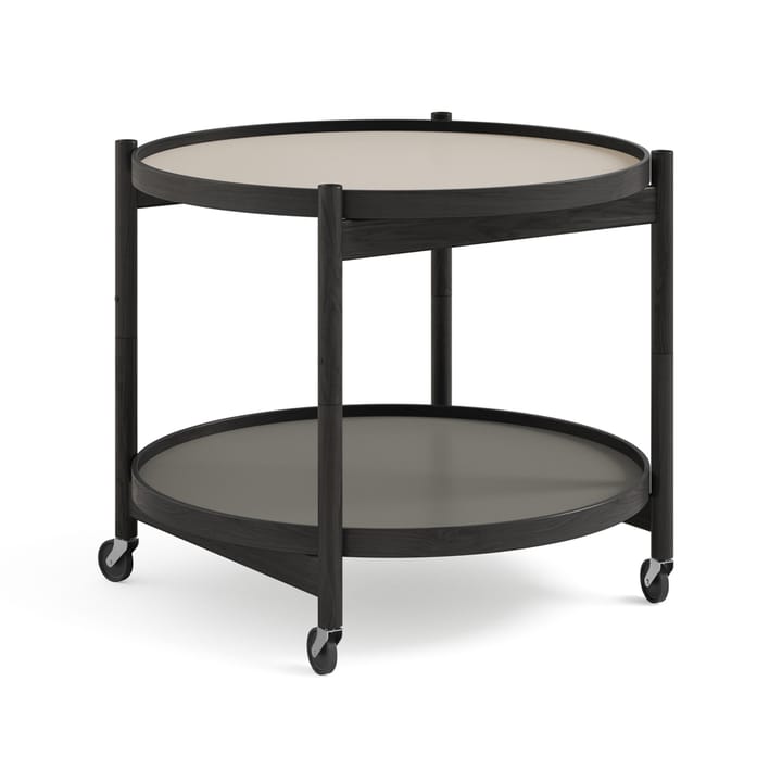 Carrinho de mesa Modelo 60 Bølling Tray - Pedra, estrutura de carvalho preto lacado  - Brdr. Krüger