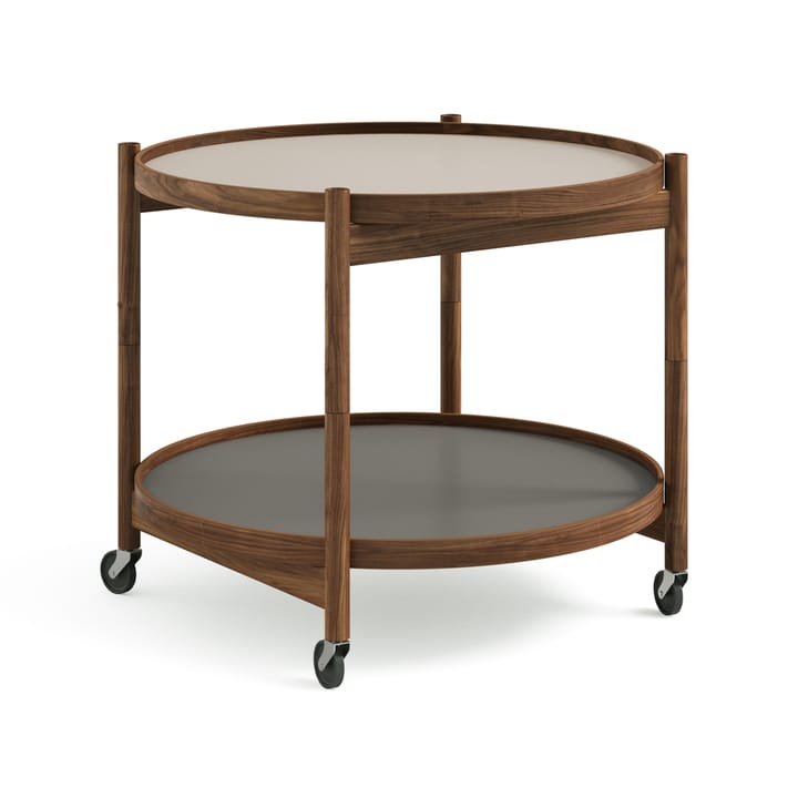 Carrinho de mesa Modelo 60 Bølling Tray - Pedra, estrutura nogueira verniz - Brdr. Krüger