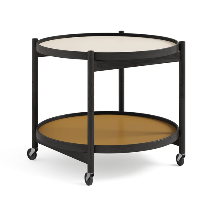 Carrinho de mesa Modelo 60 Bølling Tray - Sunny, estrutura de carvalho preto lacado  - Brdr. Krüger