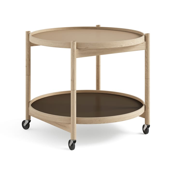 Carrinho de mesa Modelo 60 Bølling Tray - terra, estrutura carvalho não tratado - Brdr. Krüger