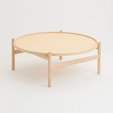 Mesa de centro HB Ø100 cm - ácer verniz branco - Brdr. Krüger