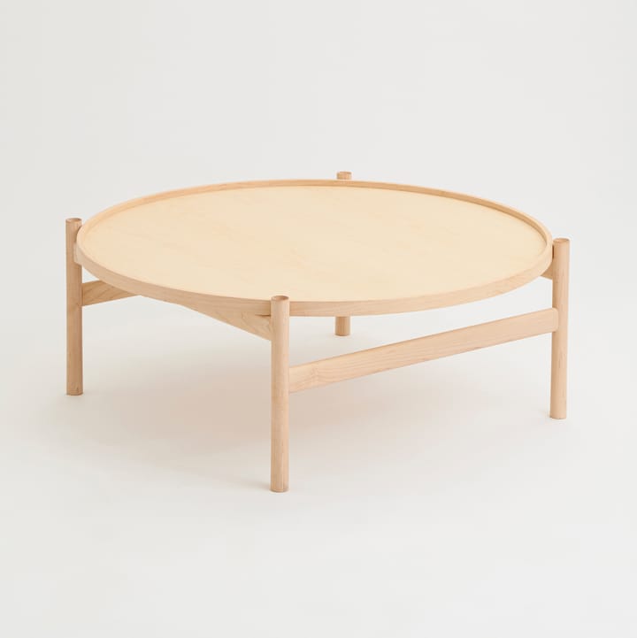 Mesa de centro HB Ø100 cm, ácer verniz branco Brdr. Krüger