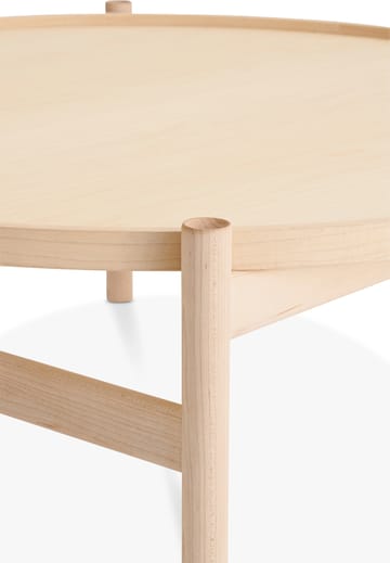 Mesa de centro HB Ø100 cm - ácer verniz branco - Brdr. Krüger