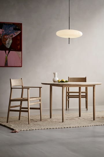 Mesa de jantar Arv Ø120 cm - Branco Verniz carvalho - Brdr. Krüger