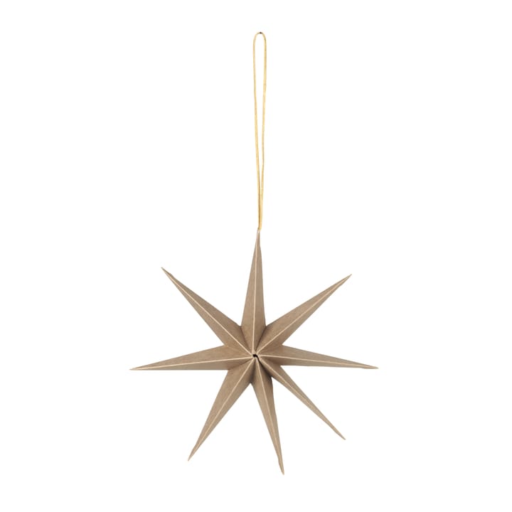 Estrela de papel Star Ø15 cm - Castanho Natural - Broste Copenhagen