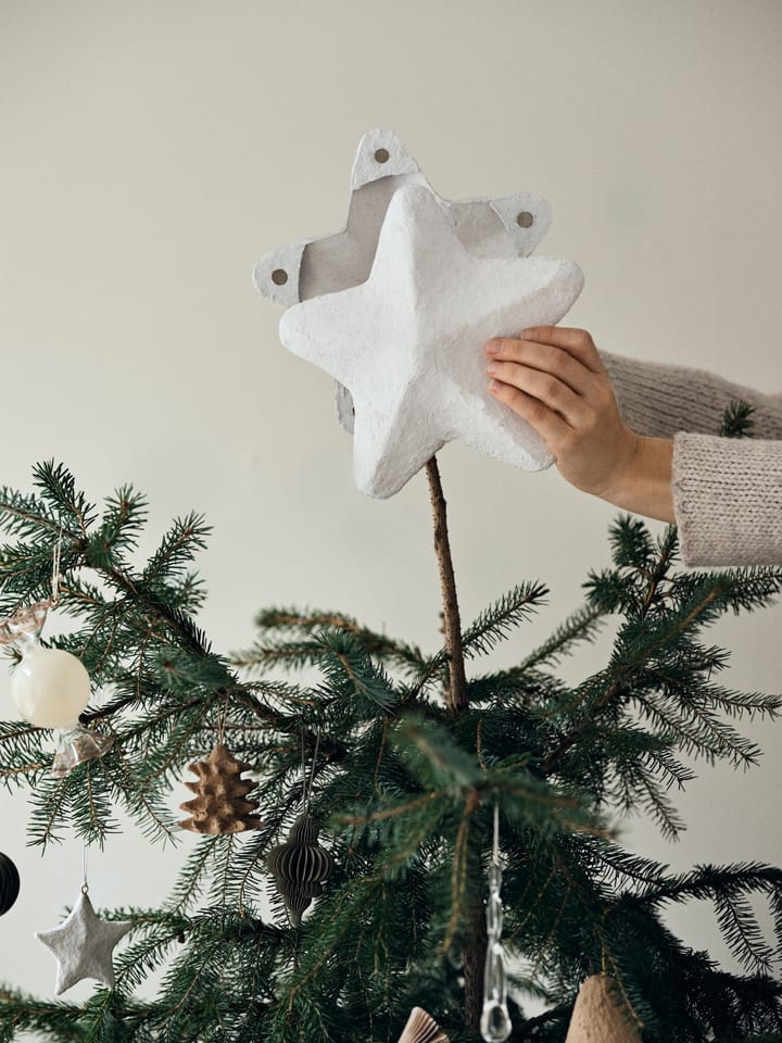 Estrela topo árvore natal Pulp 22 cm - Branco - Broste Copenhagen