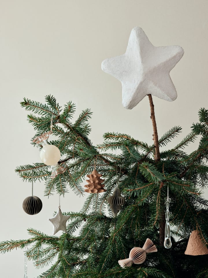 Estrela topo árvore natal Pulp 22 cm - Branco - Broste Copenhagen