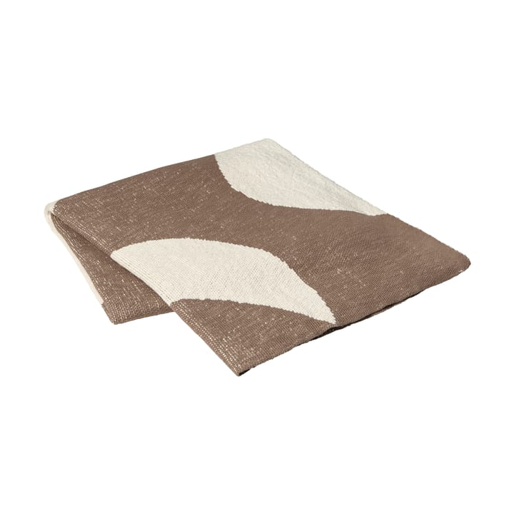 Manta Maren 130x180 cm - Kangaroo brown-off white - Broste Copenhagen