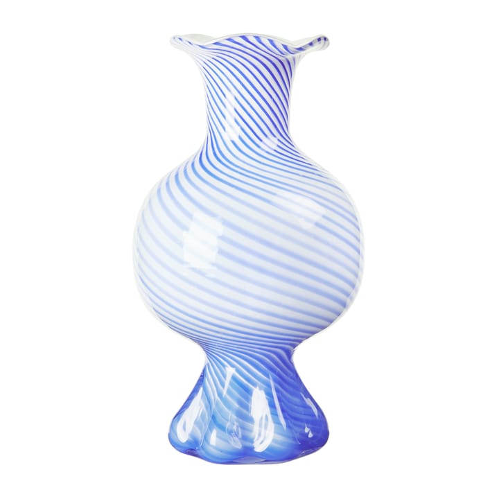 Mella vaso 30 cm - Azul intenso-off white - Broste Copenhagen