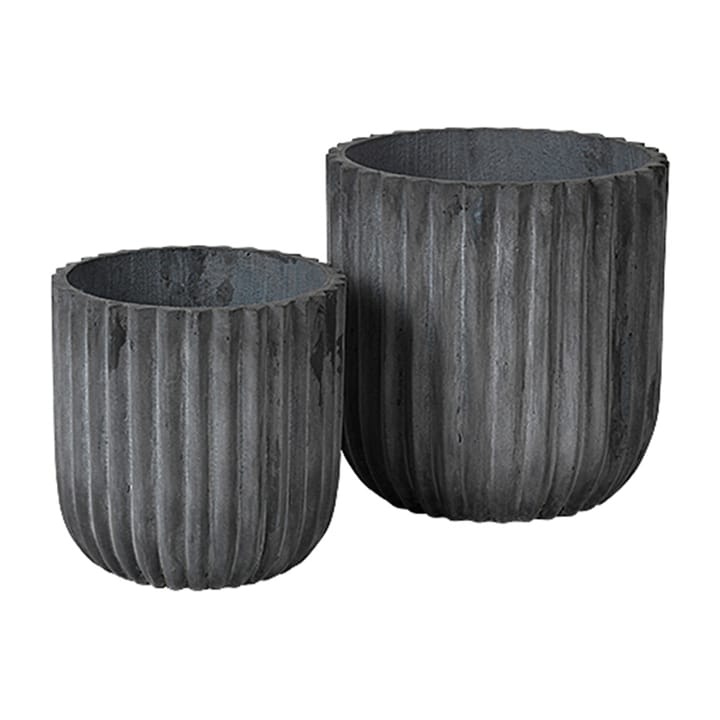 Pote de flores Fiber, 2 unid. - Charcoal - Broste Copenhagen