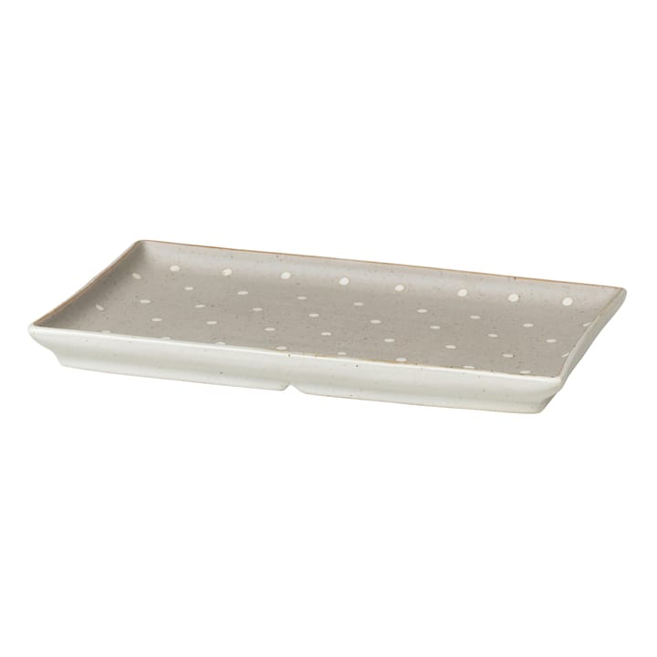 Prato Eli 17,6x20 cm - matte soft light grey dots - Broste Copenhagen