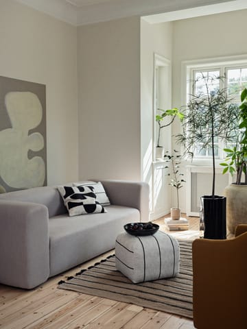 Pufe Sigrid 50x50 cm - Light beige-black - Broste Copenhagen