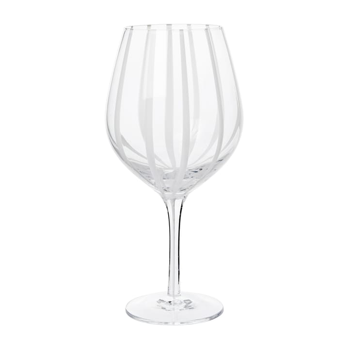 Stripe taça de vinho tinto 65 cl - Transparente-branco listrado - Broste Copenhagen