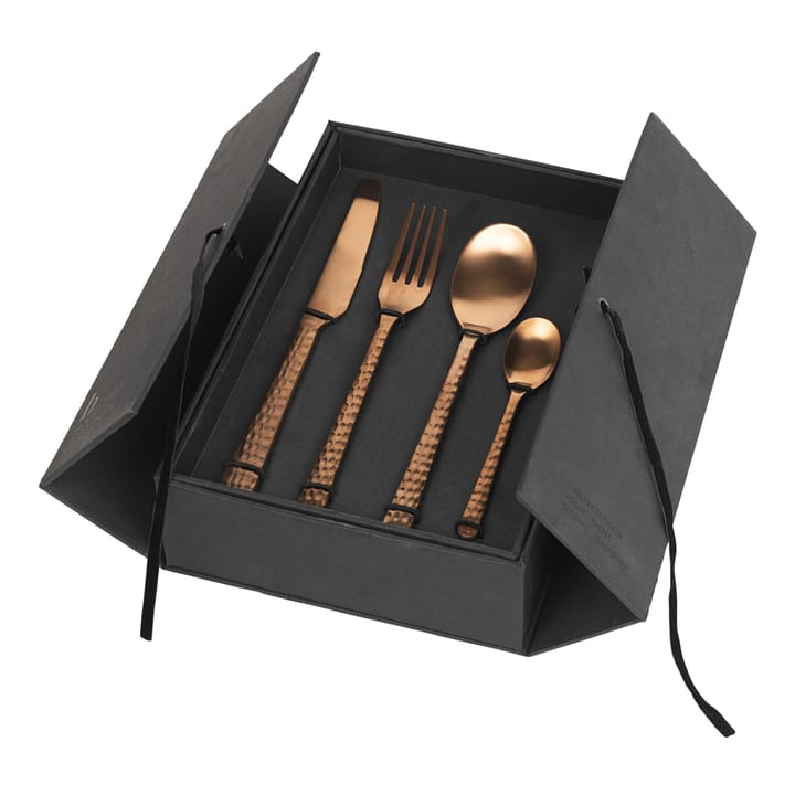 Talheres Hune, 16 peças - copper hammered - Broste Copenhagen