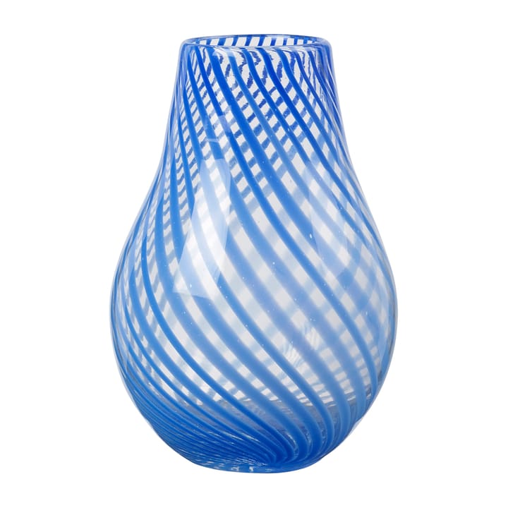 Vaso Ada Cross Stripe 22,5 cm - Intense blue - Broste Copenhagen