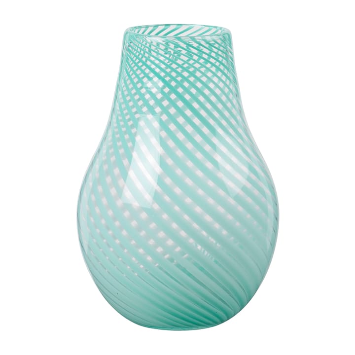 Vaso Ada Cross Stripe 22,5 cm - Light turquoise - Broste Copenhagen