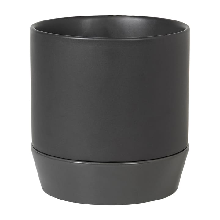 Vaso de flores com prato Denise Ø18 cm - Charcoal grey - Broste Copenhagen