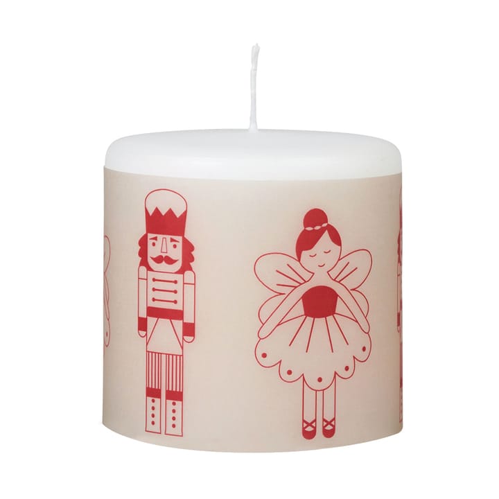 Vela Fairy Tale 8 cm - Branco-vermelho - Broste Copenhagen