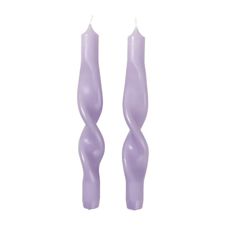 Vela torcida Twist Twisted 23 cm, 2 un. - Orchid light purple - Broste Copenhagen