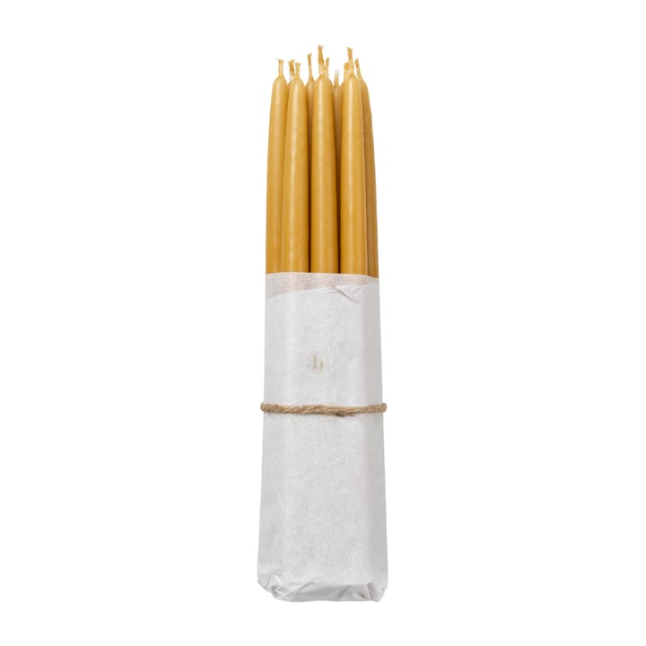 Velas antiquadas banhadas Broste Copenhagen, 10 un. - Amarelo dourado - Broste Copenhagen