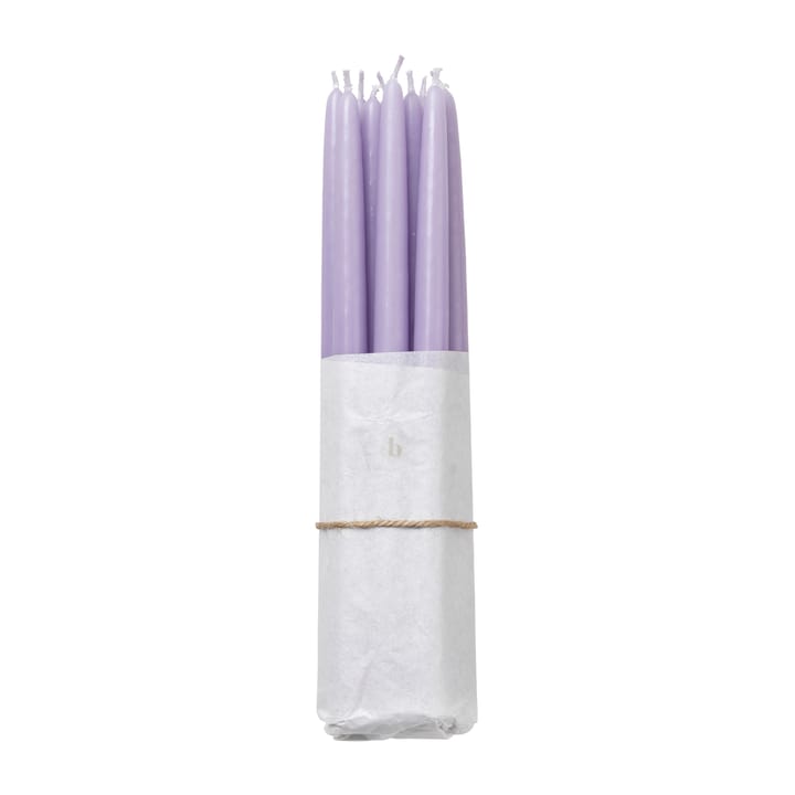 Velas antiquadas banhadas Broste Copenhagen, 10 un. - Orchid light purple - Broste Copenhagen