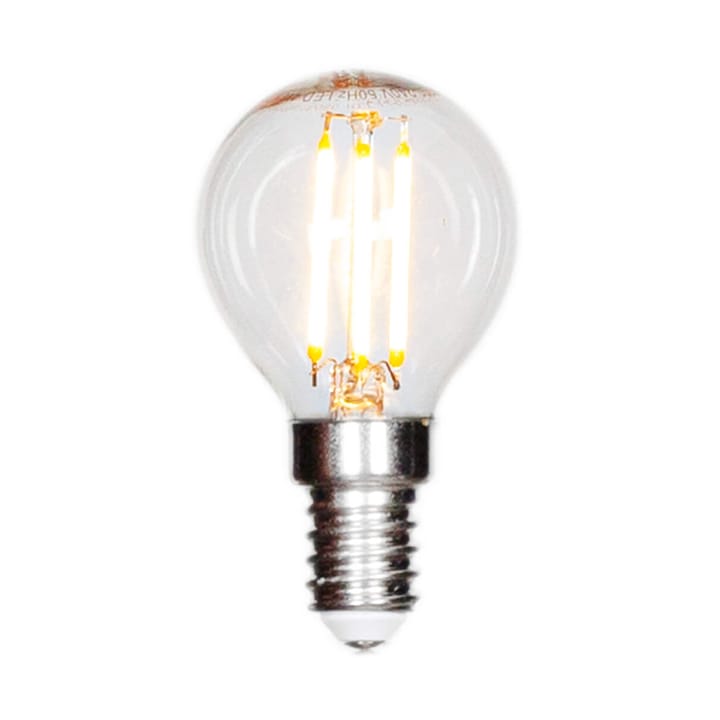 Candeeiro de filamento LED regulável globo E14 4W - Transparente Ø4,5 cm - By Rydéns