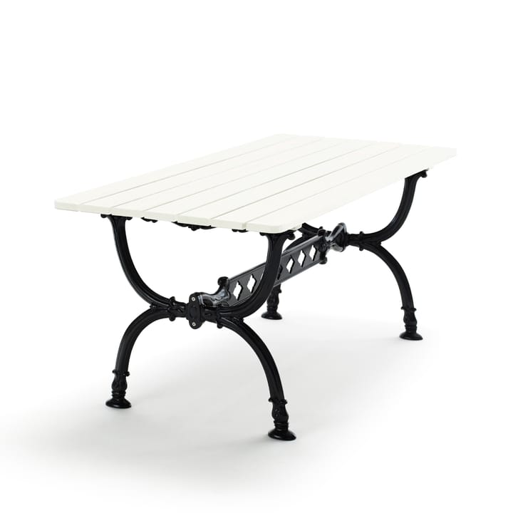 Mesa Byarum 142x72 cm - Pinho branco lacado, suporte preto - Byarums bruk