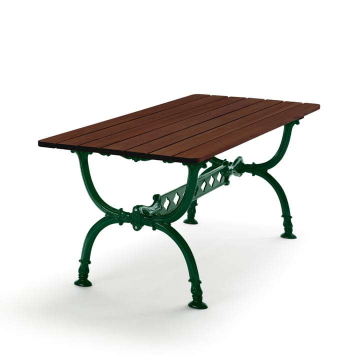 Mesa Byarum 142x72 cm - Pinho castanho com lasur, suporte verde - Byarums bruk