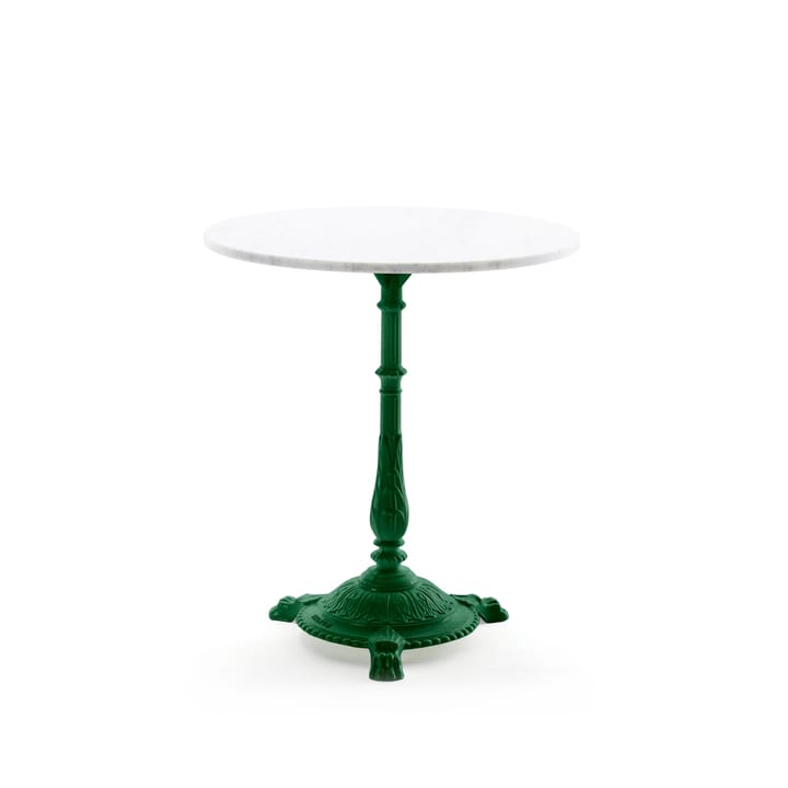 Mesa de café Classic - Mármore branco, suporte verde - Byarums bruk