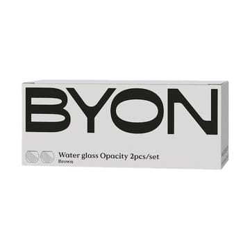 Copo de água Opacity 22 cl, 2 un. - Castanho - Byon