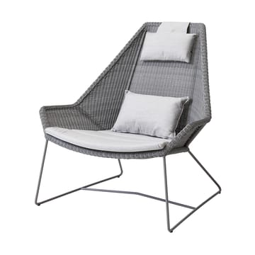 Almofadas Breeze poltrona lounge, encosto alto - Cane-line Natté light grey - Cane-line