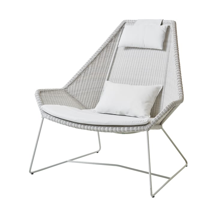 Almofadas Breeze poltrona lounge, encosto alto - Cane-line Natté white - Cane-line