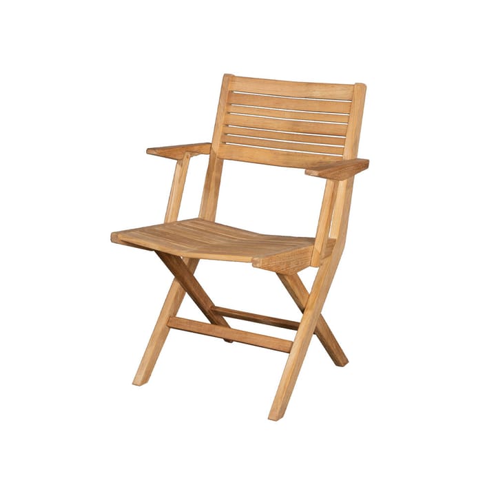 Cadeira dobrável Flip - Teca, com braços - Cane-line