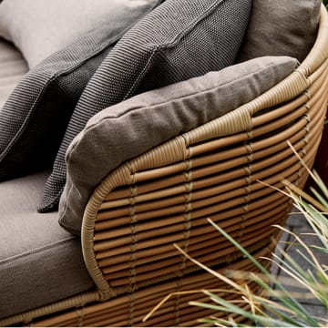 Cadeira lounge Basket - Graphite grey, incl. almofadas cinzas - Cane-line