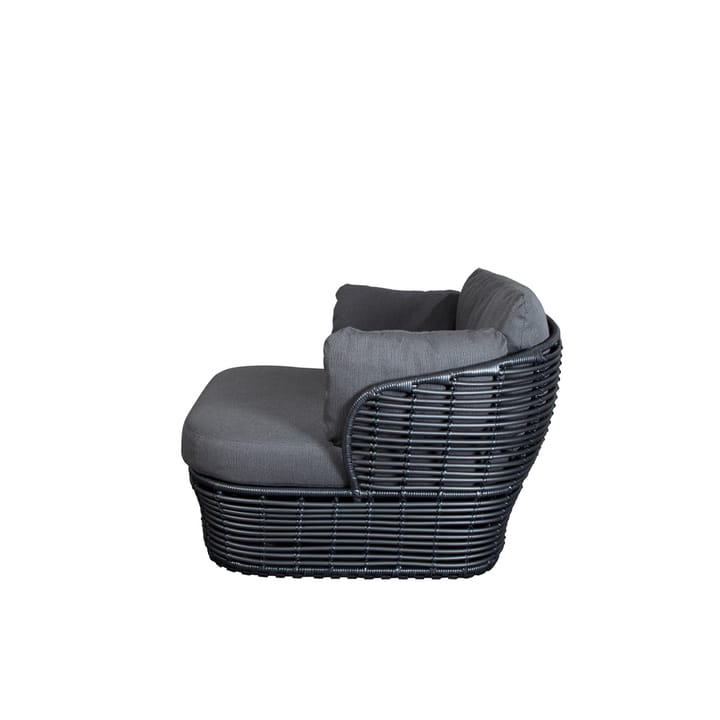 Cadeira lounge Basket - Graphite grey, incl. almofadas cinzas - Cane-line