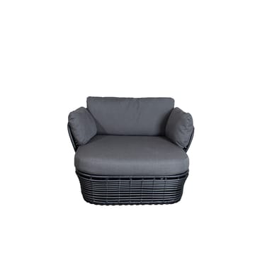 Cadeira lounge Basket - Graphite grey, incl. almofadas cinzas - Cane-line