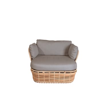 Cadeira lounge Basket - Natural, incl. almofadas taupe - Cane-line