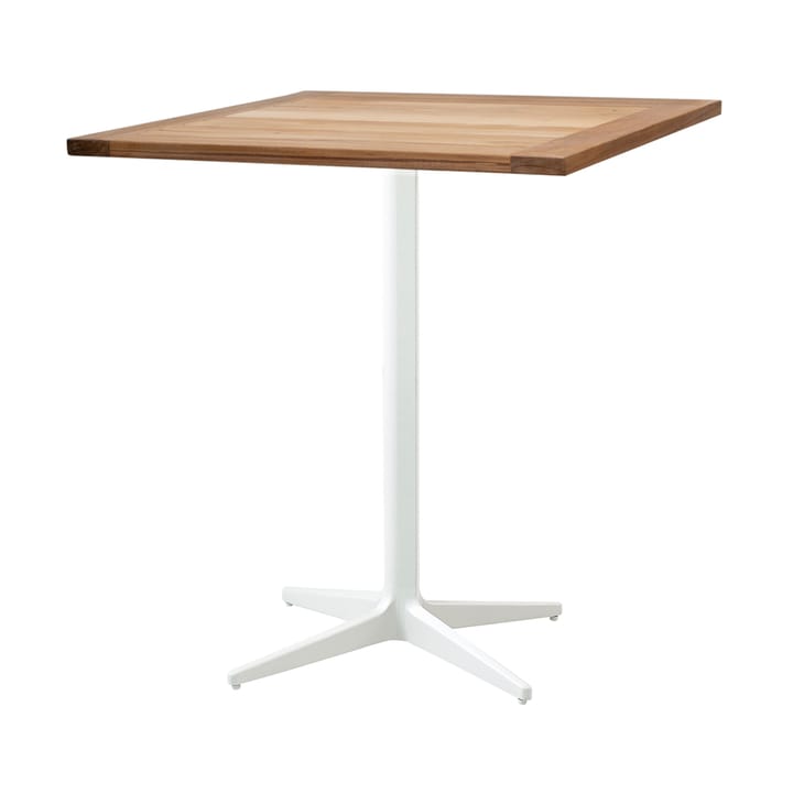 Mesa de café Drop teca 72x72 cm - Suporte branco - Cane-line