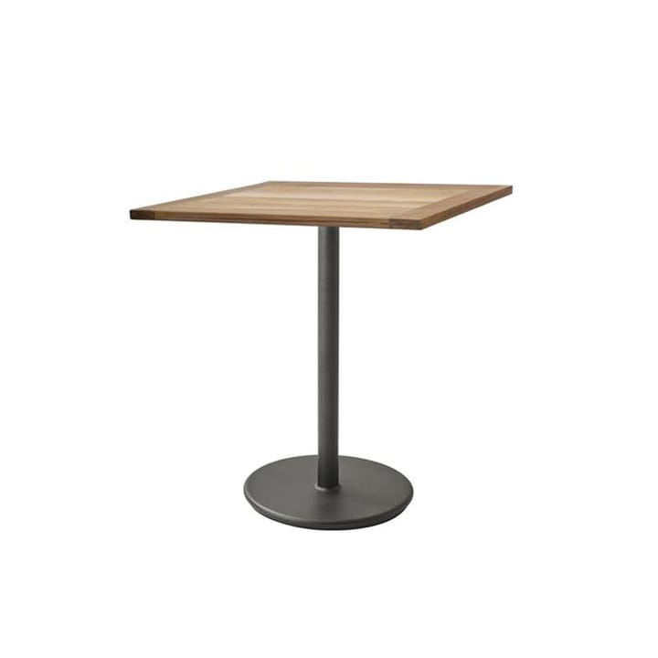 Mesa de café Go em teca 72x72 cm - Suporte lava grey - Cane-line