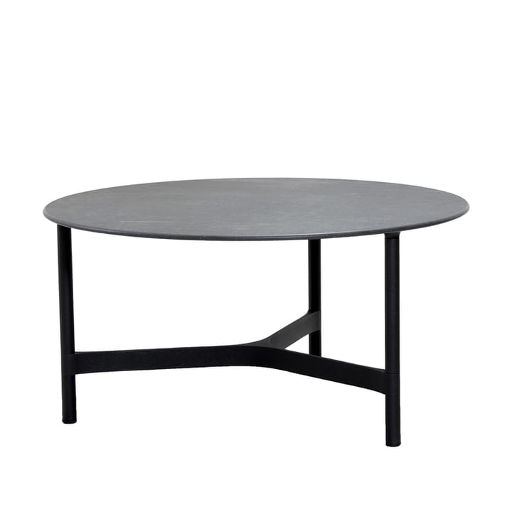 Mesa de centro Twist large Ø90 cm - Fossil black-lava grey - Cane-line